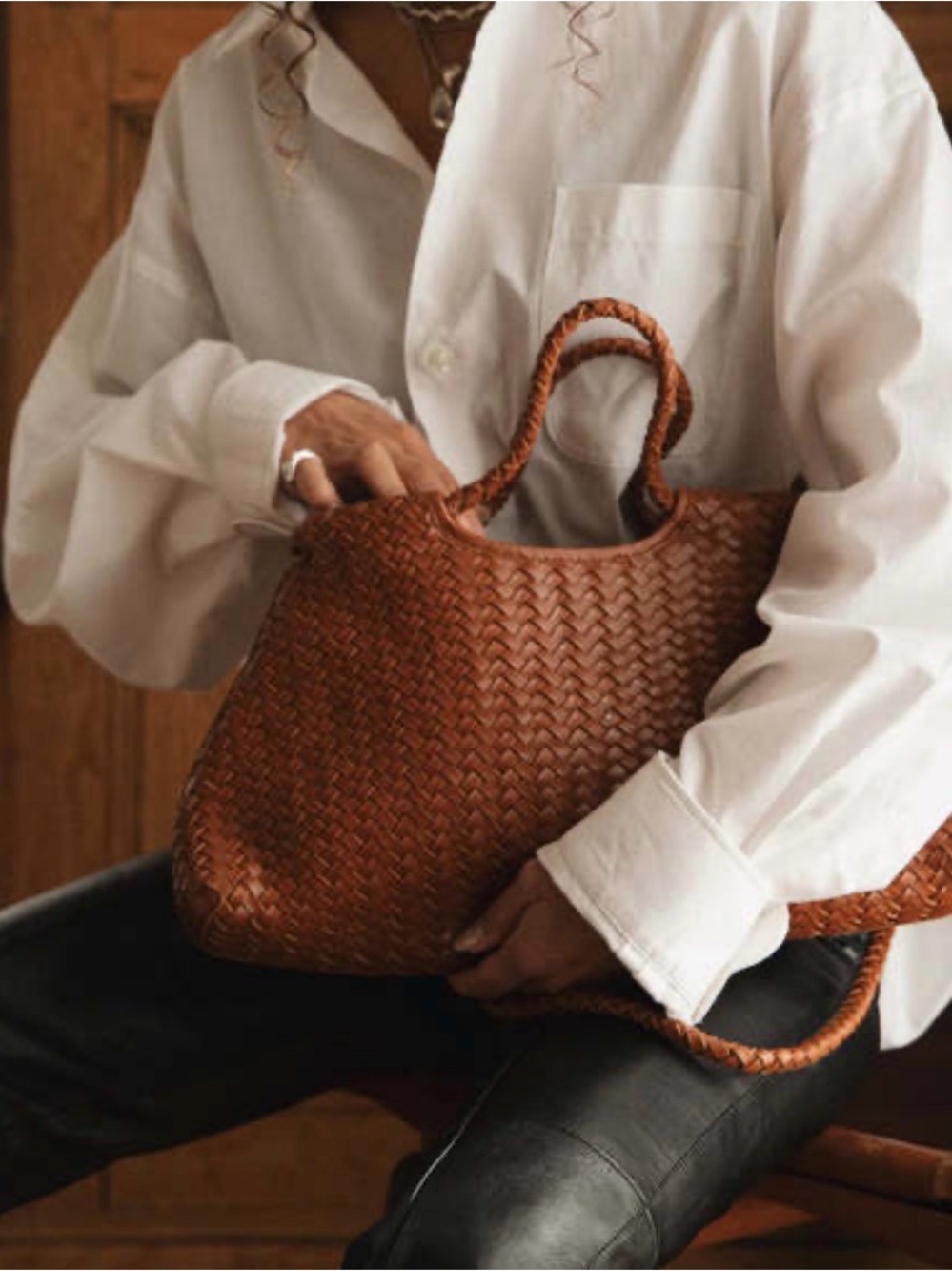 EUC Bembien Leather Top Handle Bag